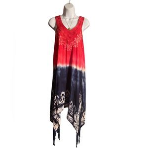 NWT. SUNDRESS by Lapogee.  Large.   BL/RD10 8635
